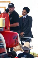 TESSA THOMPSON on Set of a Movie in Sydney 03/05/2021