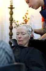 TILDA SWINTON at a Hair Salon in Sydney 03/25/2021