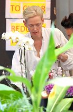 TILDA SWINTON at a Hair Salon in Sydney 03/25/2021