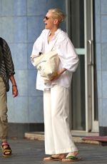 TILDA SWINTON at a Hair Salon in Sydney 03/25/2021