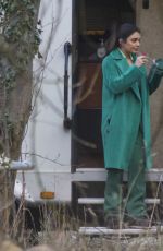 VANESSA HUDGENS on the Set of The Princess Switch 3 in Longniddry 02/27/2021
