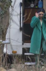 VANESSA HUDGENS on the Set of The Princess Switch 3 in Longniddry 02/27/2021