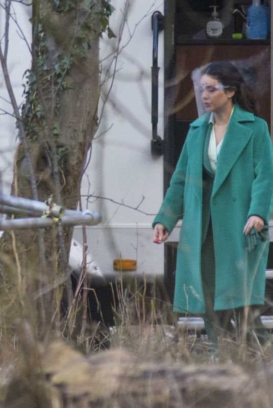 VANESSA HUDGENS on the Set of The Princess Switch 3 in Longniddry 02/27/2021