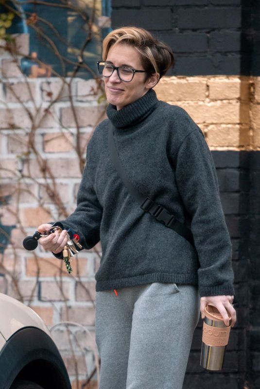 VICKY MCCLURE Leaves a Recording Studio in Nottingham 03/18/2021