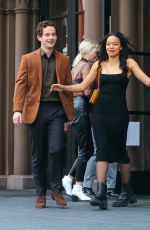WHITNEY PEAK, ELI BROWN and Joshua Safran on the Set of Gossip Girl 03/24/2021