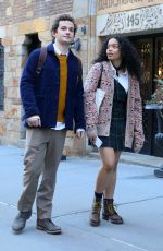 WHITNEY PEAK on the Set of Gossip Girl in new York 03/02/2021