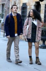 WHITNEY PEAK on the Set of Gossip Girl in new York 03/02/2021