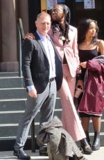 WHITNEY PEAK on the Set of Gossip Girl in New York 03/23/2021