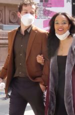 WHITNEY PEAK on the Set of Gossip Girl in New York 03/23/2021