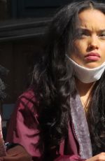 WHITNEY PEAK on the Set of Gossip Girl in New York 03/23/2021