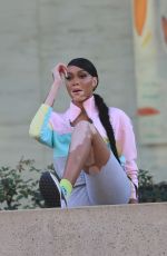 WINNIE HARLOW on the Set of a Puma Campaign Photoshoot in Los Angeles 03/08/2021
