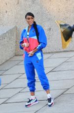 WINNIE HARLOW on the Set of a Puma Campaign Photoshoot in Los Angeles 03/08/2021