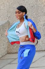 WINNIE HARLOW on the Set of a Puma Campaign Photoshoot in Los Angeles 03/08/2021