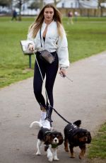 ZARA  MCDERMOTT Out with Her Dogs in London 03/25/2021