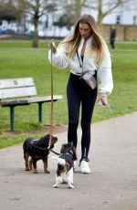 ZARA  MCDERMOTT Out with Her Dogs in London 03/25/2021