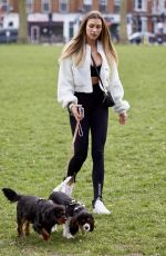 ZARA  MCDERMOTT Out with Her Dogs in London 03/25/2021