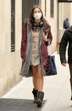 ZION MORENO on the Set of Gossip Girl in New York 03/16/2021