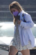 ADDISON RAE Out in Her Pink Tesla Car in Beverly Hills 03/30/2021