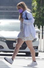 ADDISON RAE Out in Her Pink Tesla Car in Beverly Hills 03/30/2021