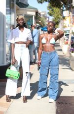 ADUT AKECJ and DIARRA SYLLA Out on Sunset Strip in West Hollywood 04/05/22021