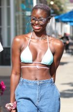 ADUT AKECJ and DIARRA SYLLA Out on Sunset Strip in West Hollywood 04/05/22021