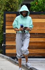 ALESSANDRA AMBROSIO Arrives at Pilates Class in Beverly Hills 04/13/2021