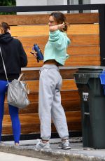 ALESSANDRA AMBROSIO Arrives at Pilates Class in Beverly Hills 04/13/2021