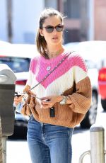 ALESSANDRA AMBROSIO Feeds at Parking Meter in Santa Monica 04/02/2021