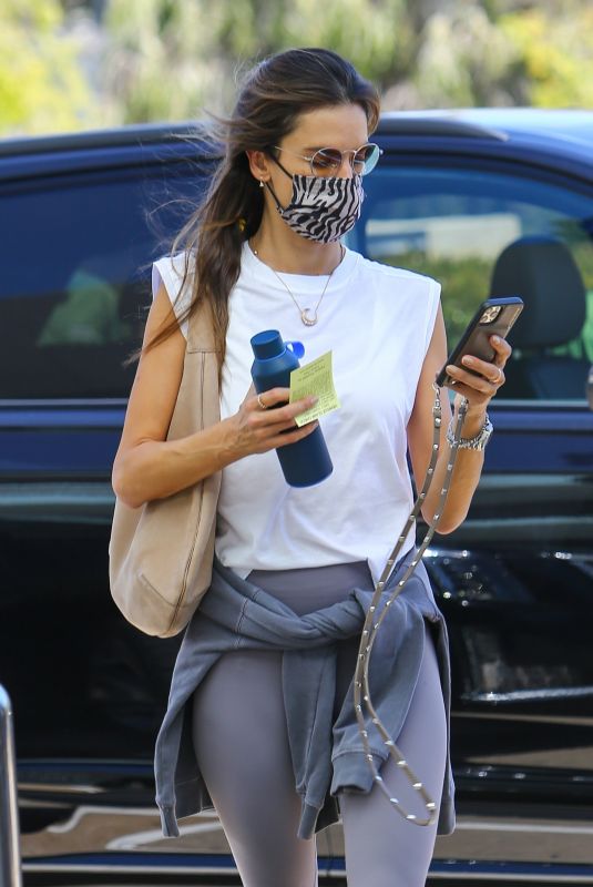 ALESSANDRA AMBROSIO Heading to a Business Meeting in Beverly Hills 04/29/2021