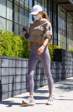 ALESSANDRA AMBROSIO Heading to a Gym in Beverly Hills 04/27/2021