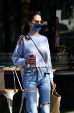 ALESSANDRA AMBROSIO in Ripped Denim at Kreation Organic in Brentwood 04/05/2021