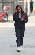ALEXANDRA BURKE Leaves Her Apartments in London 04/13/2021