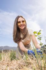 ALISON BRIE Planting a Tree in Malibu 04/15/2021