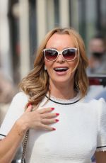 AMANDA HOLDEN Arrives at Heart radio in London 04/21/2021