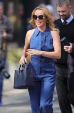 AMANDA HOLDEN in a Blue Jumpsuit Out in London 04/20/2021