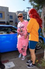 AMBER ROSE Arrives at a Pop-up Shop in Los Angeles 04/16/2021