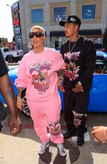 AMBER ROSE Arrives at a Pop-up Shop in Los Angeles 04/16/2021