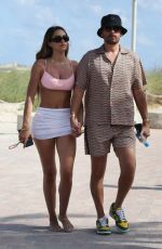 AMELIA and DELILAH HAMLIN at a Beach in Miami 04/04/2021