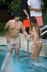 AMELIA and DELILAH HAMLIN at a Beach in Miami 04/04/2021