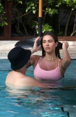 AMELIA and DELILAH HAMLIN at a Beach in Miami 04/04/2021