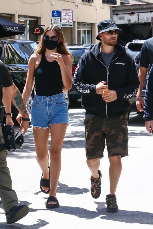 AMELIA HAMLIN and Scott Disick Out Shopping in Miami 04/08/2021