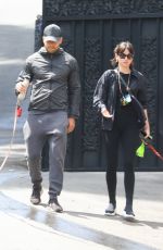 ANA DE ARMAS Out with Her Dog in Los Angeles 04/12/2021