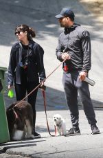 ANA DE ARMAS Out with Her Dog in Los Angeles 04/12/2021
