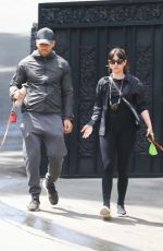ANA DE ARMAS Out with Her Dog in Los Angeles 04/12/2021
