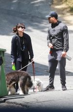 ANA DE ARMAS Out with Her Dog in Los Angeles 04/12/2021