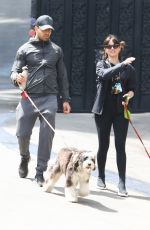 ANA DE ARMAS Out with Her Dog in Los Angeles 04/12/2021
