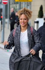 ANGELA GRIFFIN Leaves at TV Studios in Manchester 04/04/2021
