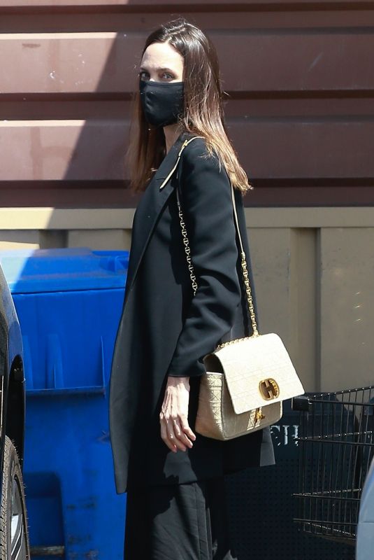 ANGELINA JOLIE Out Shopping for Flowers in Los Feliz 04/15/2021