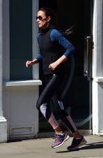 ANNA ELISABET EBERSTEIN Out Jogging in Chelsea 04/26/2021