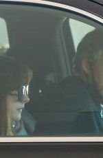 ANNE HATHAWAY and Adam Shulman Out Driving in Los Angeles 04/26/2021